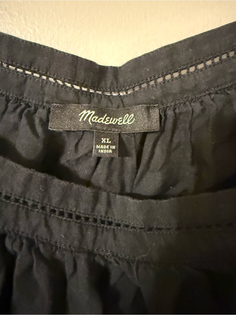Madewell Black Boho Peasant Top - Women - Picture 3 of 3